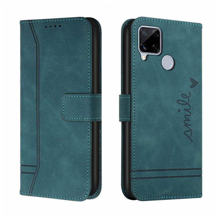 For OPPO Realme C15 Retro Skin Feel Horizontal Flip Soft TPU + PU Leather Case with Holder & Card Slots & Photo Frame