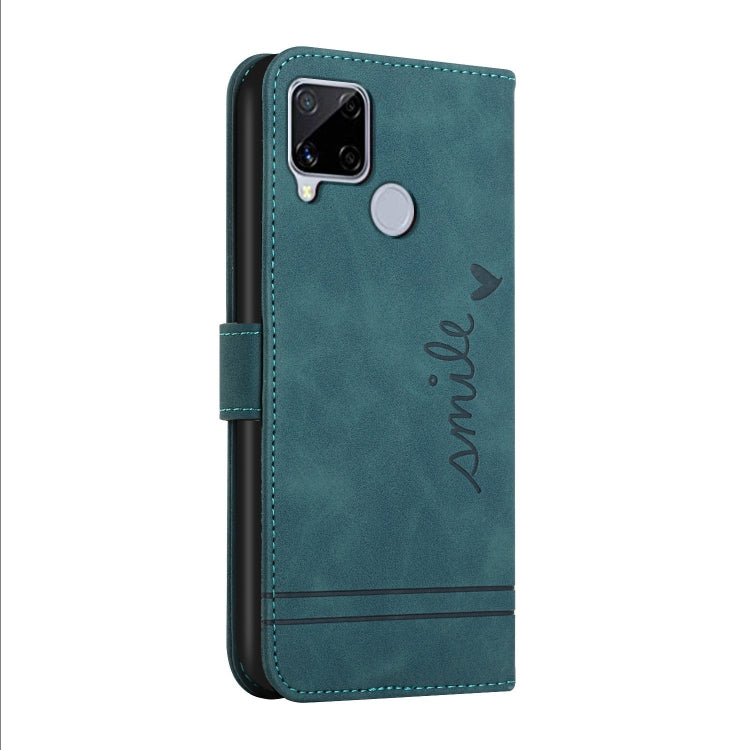 For OPPO Realme C15 Retro Skin Feel Horizontal Flip Soft TPU + PU Leather Case with Holder & Card Slots & Photo Frame