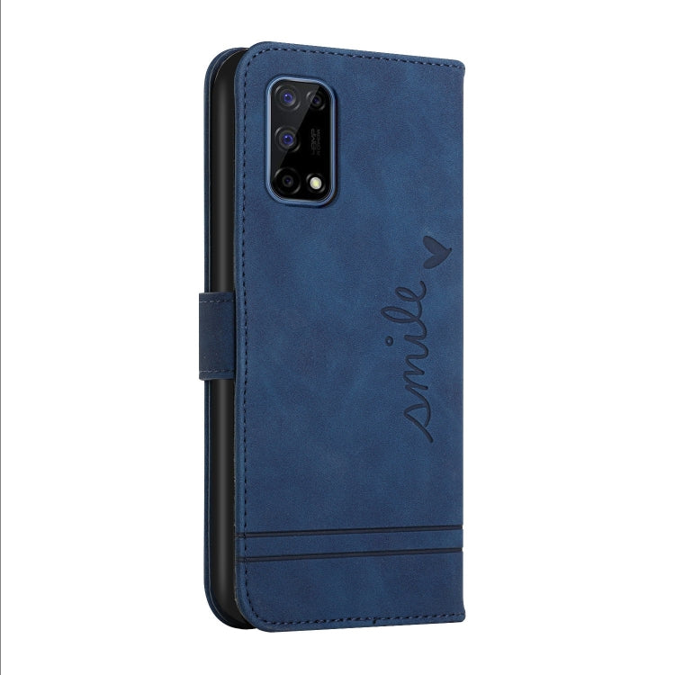 For OPPO Realme 7 5G Retro Skin Feel Horizontal Flip Soft TPU + PU Leather Case with Holder & Card Slots & Photo Frame
