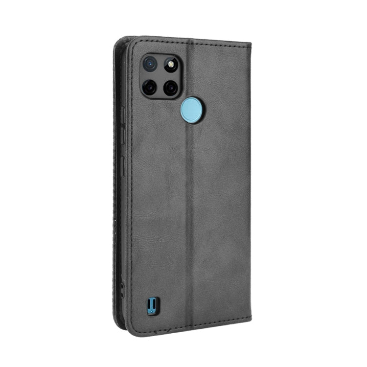 For OPPO Realme C21Y Magnetic Buckle Retro Pattern Horizontal Flip Leather Case with Holder & Card Slot & Wallet