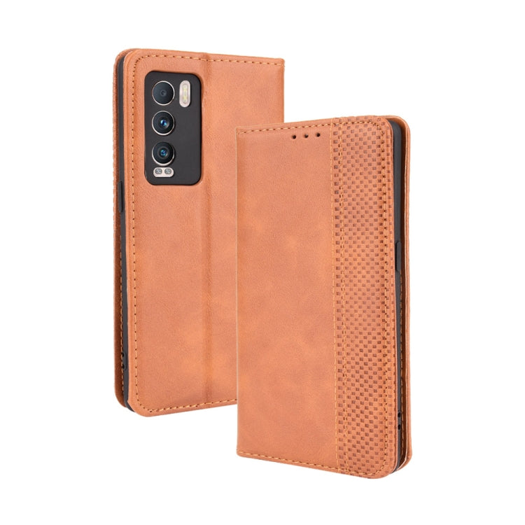 For OPPO Realme GT Explorer Master Magnetic Buckle Retro Pattern Horizontal Flip Leather Case with Holder & Card Slot & Wallet