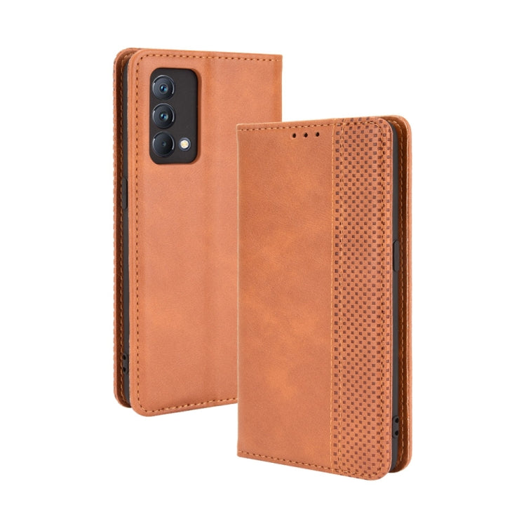 For OPPO Realme GT Master Magnetic Buckle Retro Pattern Horizontal Flip Leather Case with Holder & Card Slot & Wallet