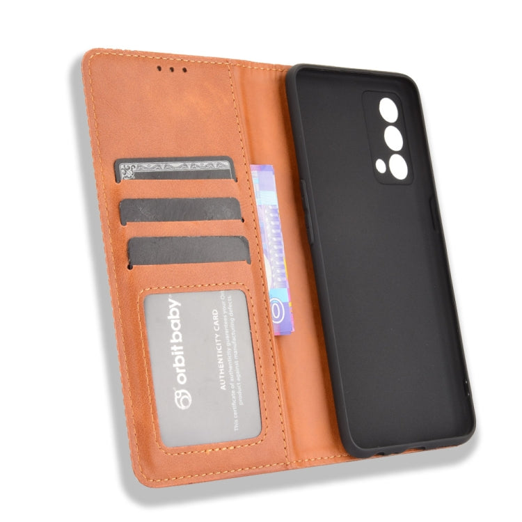For OPPO Realme GT Master Magnetic Buckle Retro Pattern Horizontal Flip Leather Case with Holder & Card Slot & Wallet