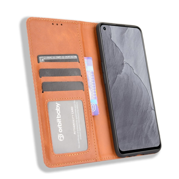 For OPPO Realme GT Master Magnetic Buckle Retro Pattern Horizontal Flip Leather Case with Holder & Card Slot & Wallet