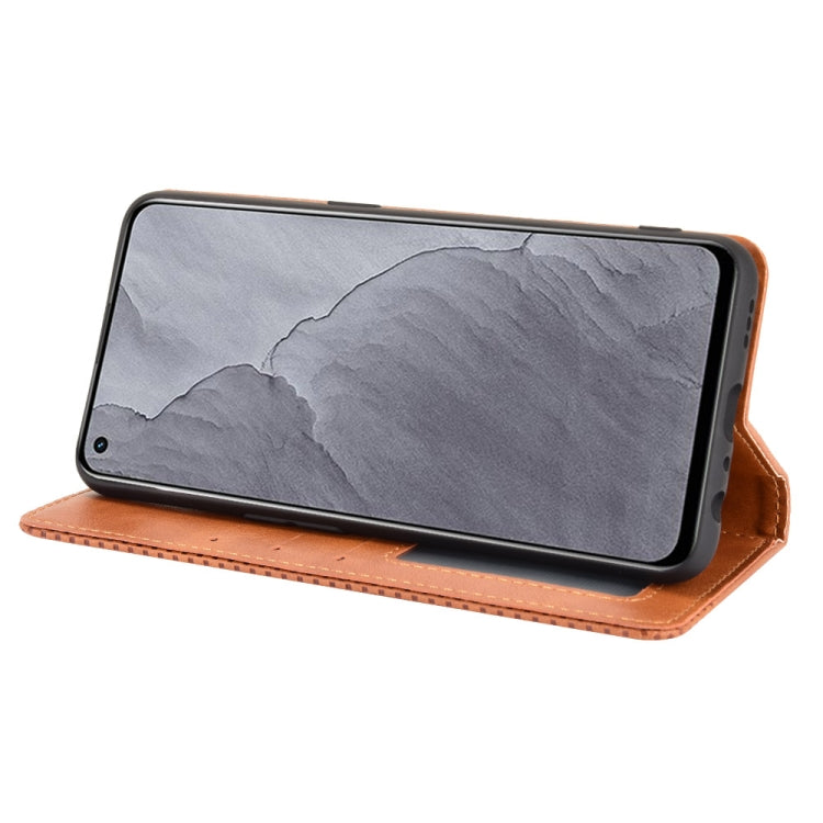 For OPPO Realme GT Master Magnetic Buckle Retro Pattern Horizontal Flip Leather Case with Holder & Card Slot & Wallet