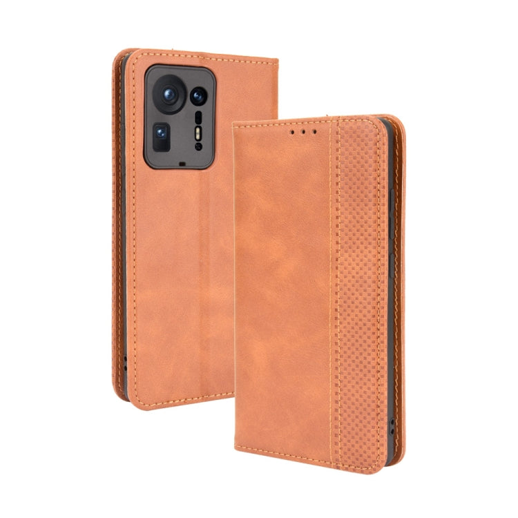 For Xiaomi Mi Mix 4 Magnetic Buckle Retro Pattern Horizontal Flip Leather Case with Holder & Card Slot & Wallet