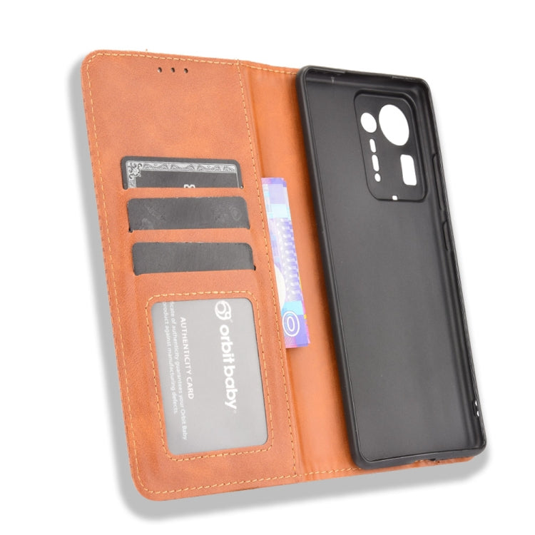 For Xiaomi Mi Mix 4 Magnetic Buckle Retro Pattern Horizontal Flip Leather Case with Holder & Card Slot & Wallet