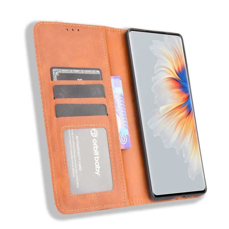 For Xiaomi Mi Mix 4 Magnetic Buckle Retro Pattern Horizontal Flip Leather Case with Holder & Card Slot & Wallet