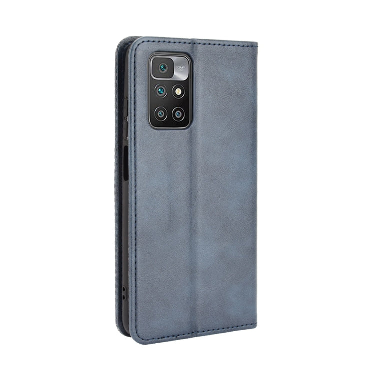 For Xiaomi Redmi 10 Magnetic Buckle Retro Pattern Horizontal Flip Leather Case with Holder & Card Slot & Wallet