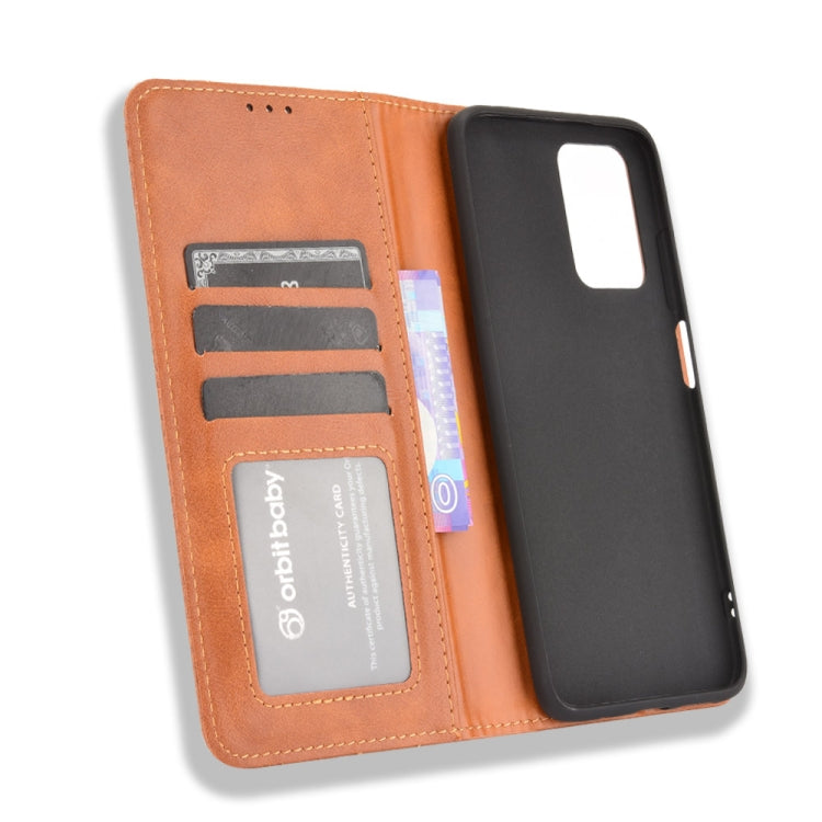 For Xiaomi Redmi 10 Magnetic Buckle Retro Pattern Horizontal Flip Leather Case with Holder & Card Slot & Wallet