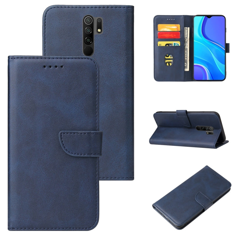 For Xiaomi Redmi 9 Calf Texture Buckle Horizontal Flip Leather Case with Holder & Card Slots & Wallet