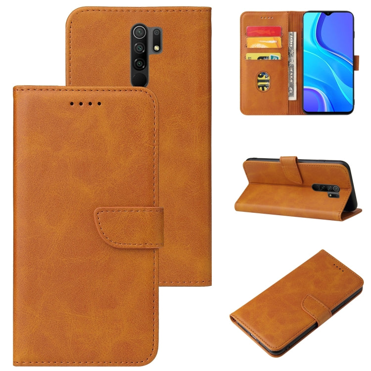 For Xiaomi Redmi 9 Calf Texture Buckle Horizontal Flip Leather Case with Holder & Card Slots & Wallet