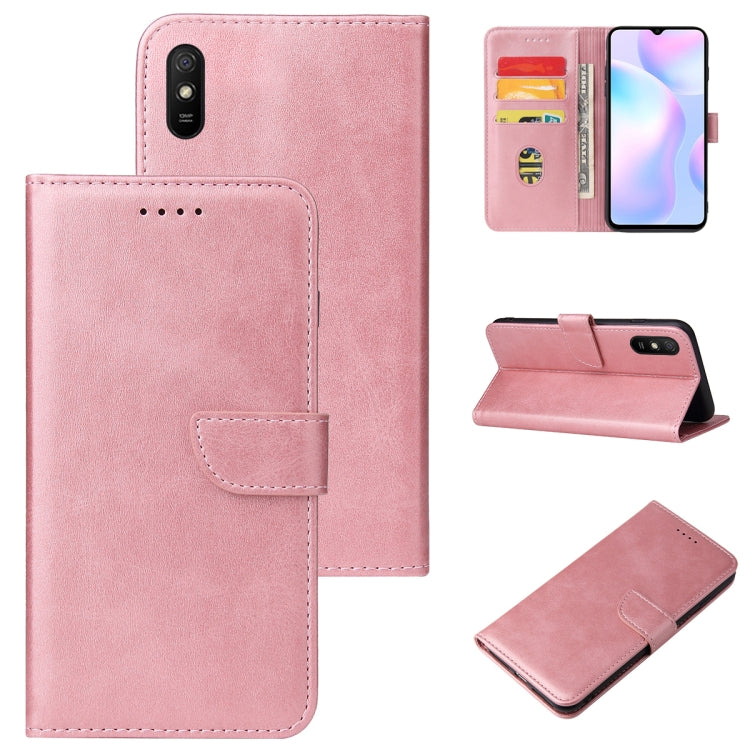For Xiaomi Redmi 9A Calf Texture Buckle Horizontal Flip Leather Case with Holder & Card Slots & Wallet