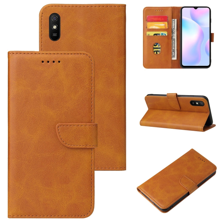 For Xiaomi Redmi 9A Calf Texture Buckle Horizontal Flip Leather Case with Holder & Card Slots & Wallet