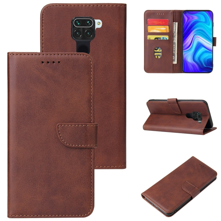For Xiaomi Redmi Note 9 Calf Texture Buckle Horizontal Flip Leather Case with Holder & Card Slots & Wallet