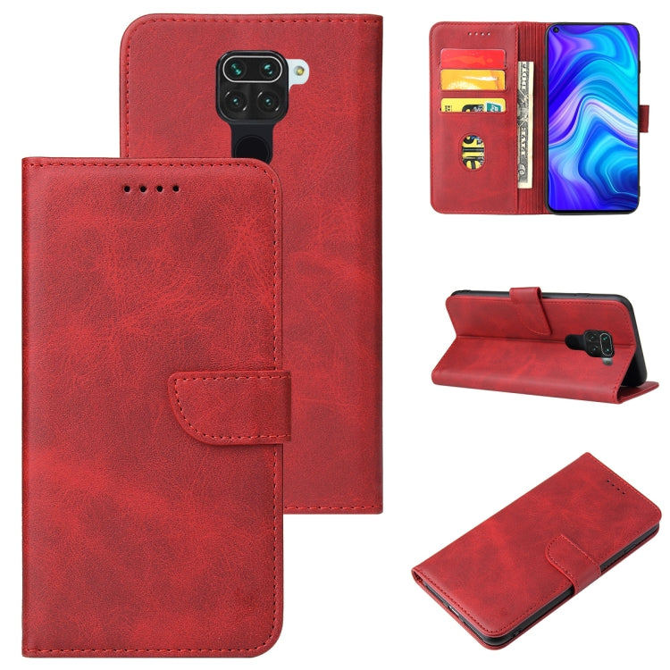 For Xiaomi Redmi Note 9 Calf Texture Buckle Horizontal Flip Leather Case with Holder & Card Slots & Wallet