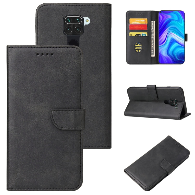 For Xiaomi Redmi Note 9 Calf Texture Buckle Horizontal Flip Leather Case with Holder & Card Slots & Wallet