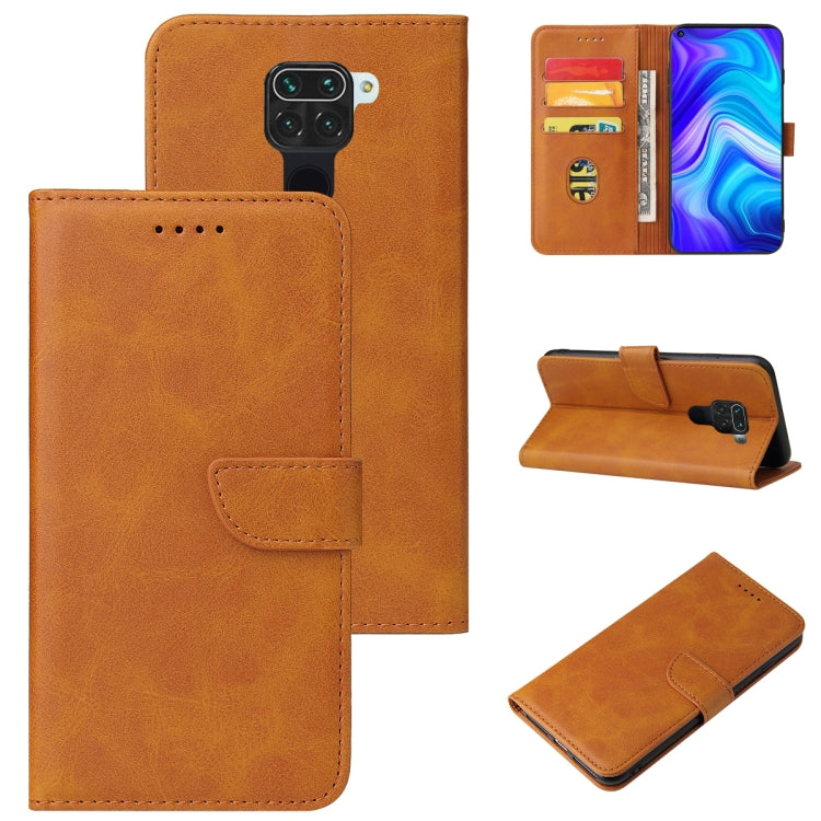 For Xiaomi Redmi Note 9 Calf Texture Buckle Horizontal Flip Leather Case with Holder & Card Slots & Wallet