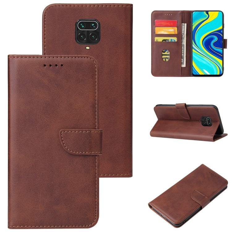 For Xiaomi Redmi Note 9 Pro Calf Texture Buckle Horizontal Flip Leather Case with Holder & Card Slots & Wallet