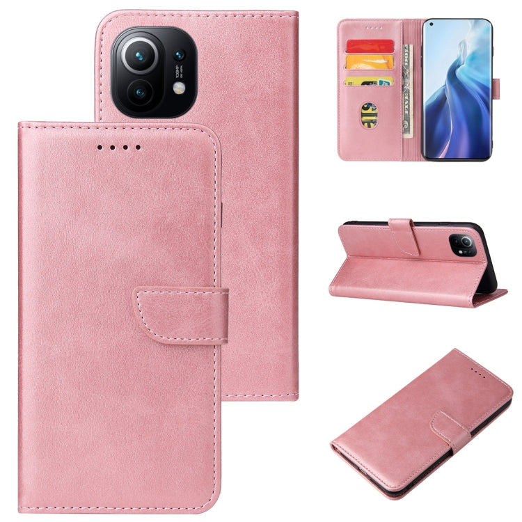 For Xiaomi Mi 11 Calf Texture Buckle Horizontal Flip Leather Case with Holder & Card Slots & Wallet