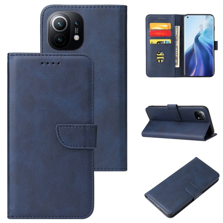 For Xiaomi Mi 11 Calf Texture Buckle Horizontal Flip Leather Case with Holder & Card Slots & Wallet