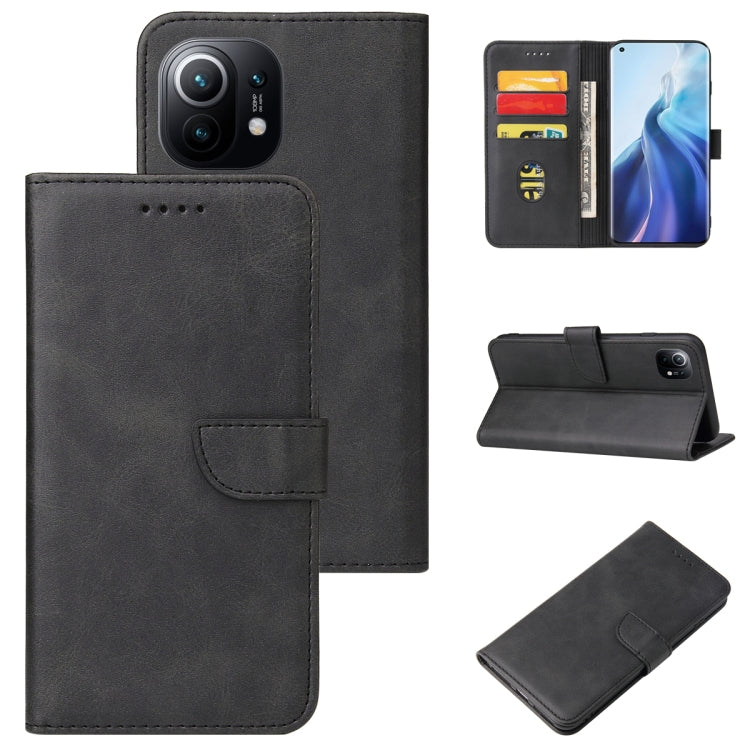 For Xiaomi Mi 11 Calf Texture Buckle Horizontal Flip Leather Case with Holder & Card Slots & Wallet