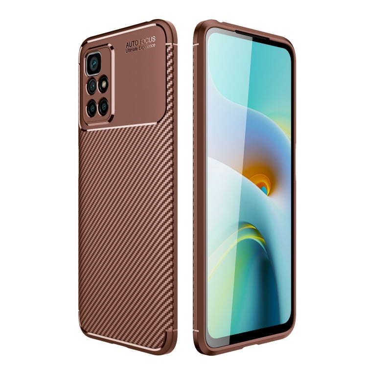 For Xiaomi Redmi 10 Carbon Fiber Texture Shockproof TPU Case