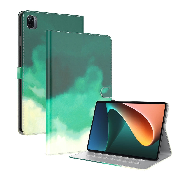 For Xiaomi Mi Pad 5 / 5 Pro Voltage Watercolor Pattern Skin Feel Magnetic Horizontal Flip PU Leather Case with Holder & Card Slots & Photo Frame & Sleep / Wake-up Function