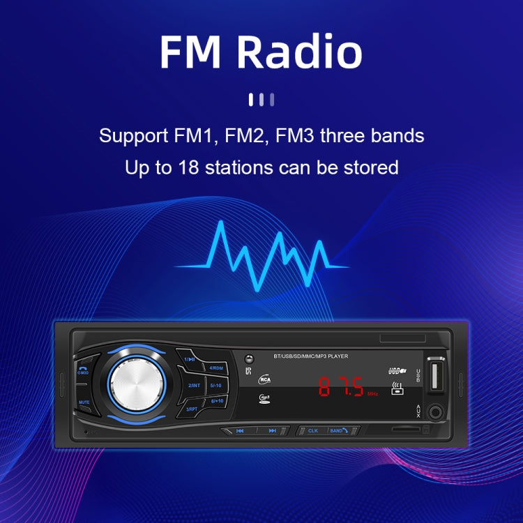 1428 Universal Car Radio Receiver MP3 Player, Support FM with Remote Control