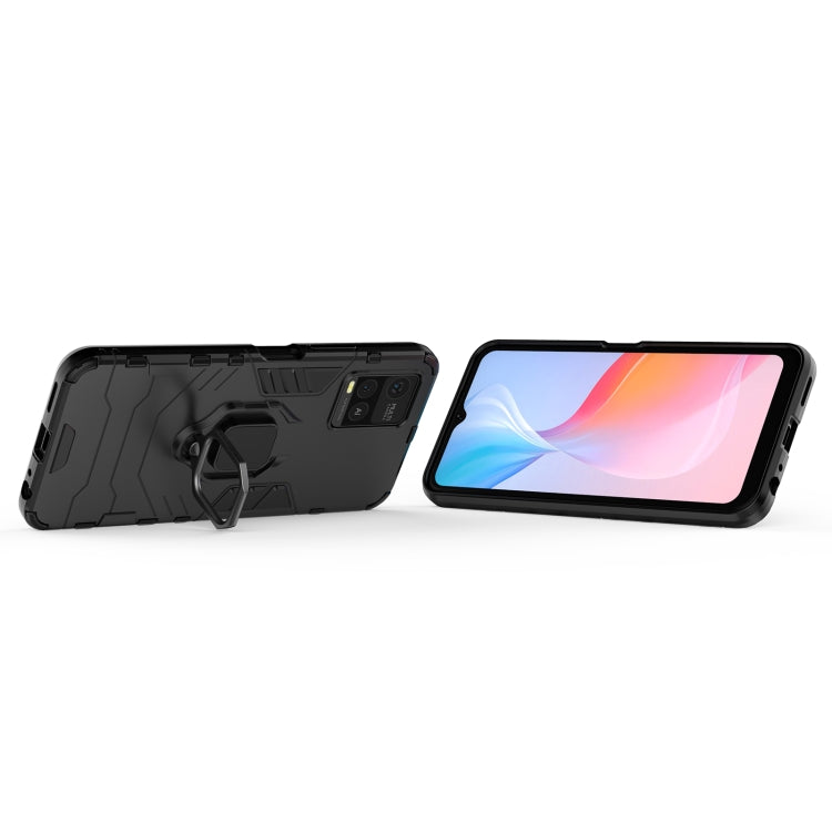 For vivo Y21 Shockproof PC + TPU Protective Case with Magnetic Ring Holder