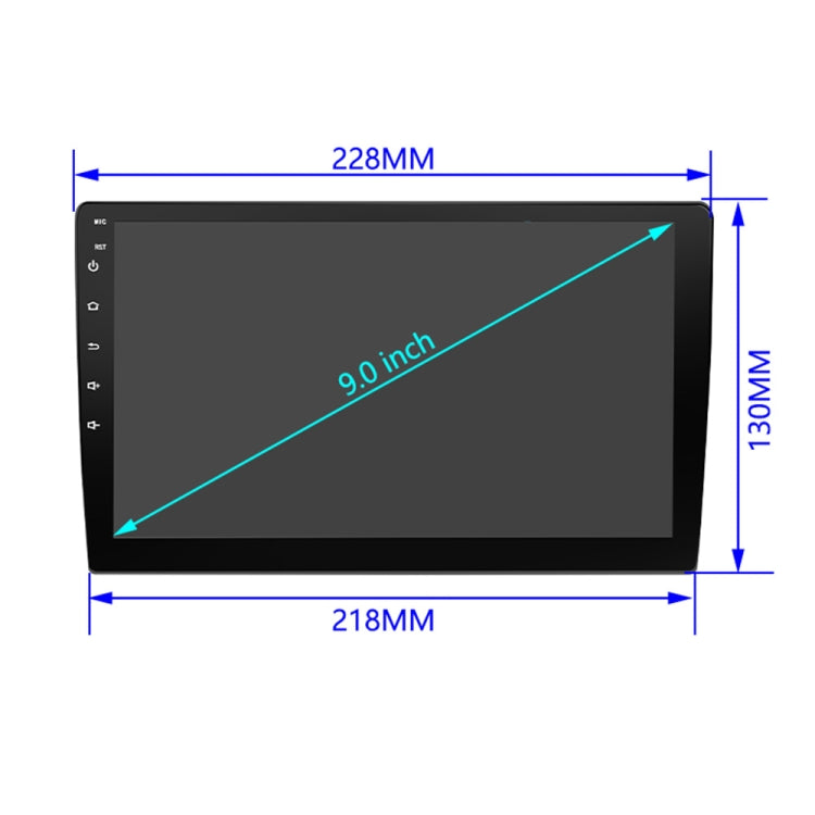 9090SE 9 inch HD Universal Car Android 10.1 Navigation Machine Radio Receiver, Support FM & Bluetooth & TF Card & GPS & Alcohol Test Function