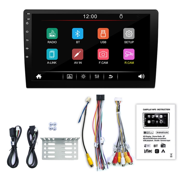 9101C HD 10 inch Universal Car Radio Receiver MP5 Player with Carplay, Support FM & Bluetooth & TF Card