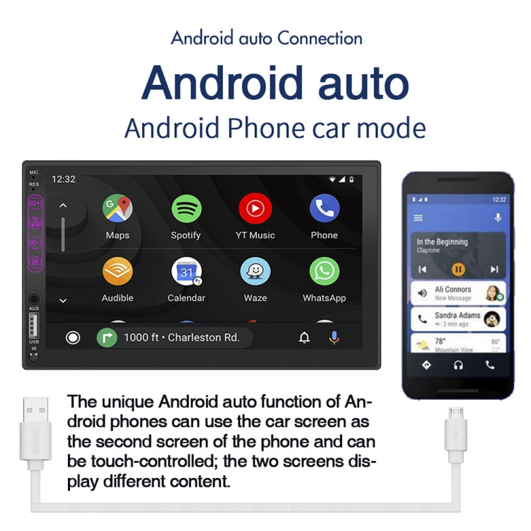 L1 7 inch Universal Car MP5 Player with Carplay, Support FM & Bluetooth & TF Card