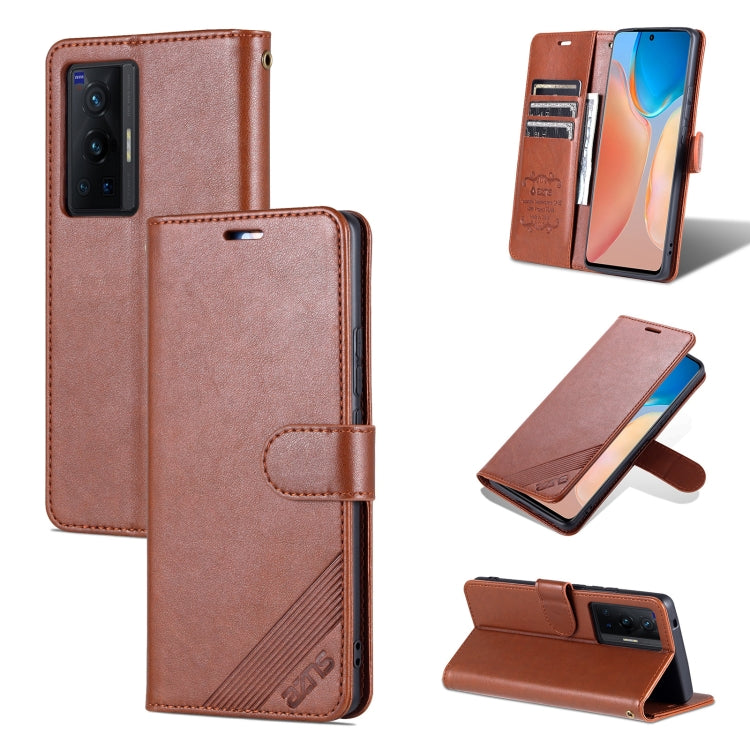 For vivo X70 AZNS Sheepskin Texture Horizontal Flip Leather Case with Holder & Card Slots & Wallet