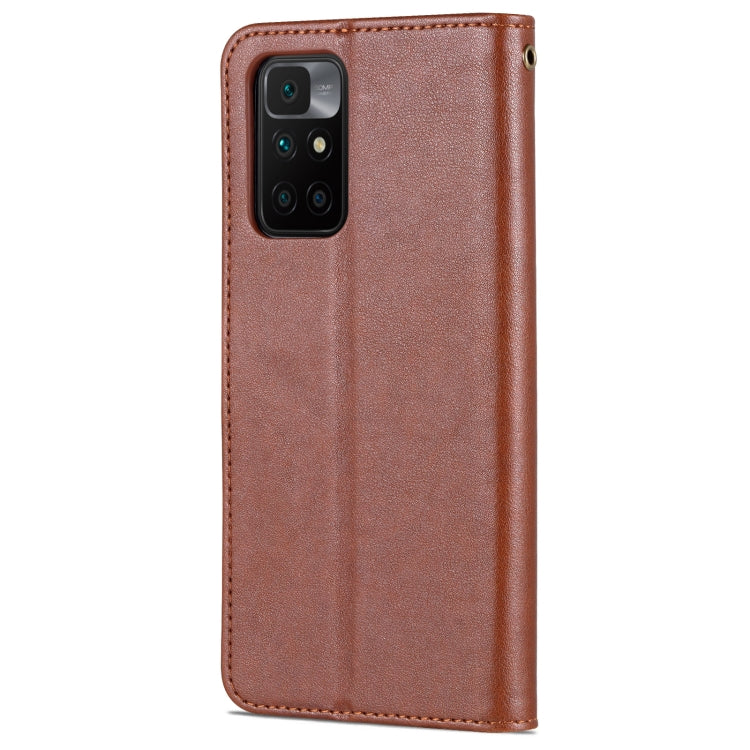 For Xiaomi Redmi 10 AZNS Sheepskin Texture Horizontal Flip Leather Case with Holder & Card Slots & Wallet