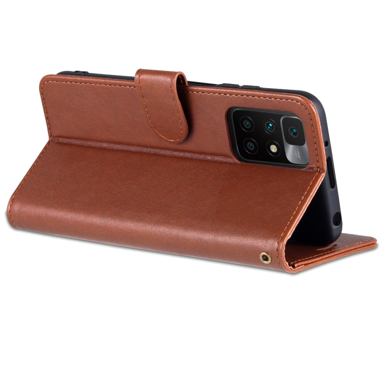 For Xiaomi Redmi 10 AZNS Sheepskin Texture Horizontal Flip Leather Case with Holder & Card Slots & Wallet