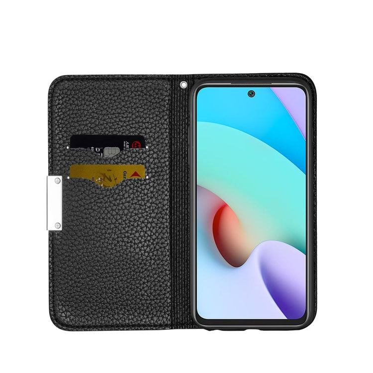 For Xiaomi Redmi 10 Litchi Texture Horizontal Flip Leather Case with Holder & Card Slots