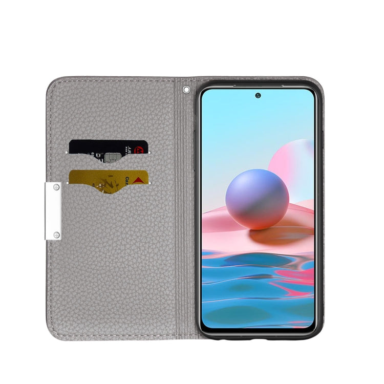 For Xiaomi Redmi Note 10 4G Litchi Texture Horizontal Flip Leather Case with Holder & Card Slots