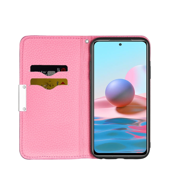 For Xiaomi Redmi Note 10 4G Litchi Texture Horizontal Flip Leather Case with Holder & Card Slots