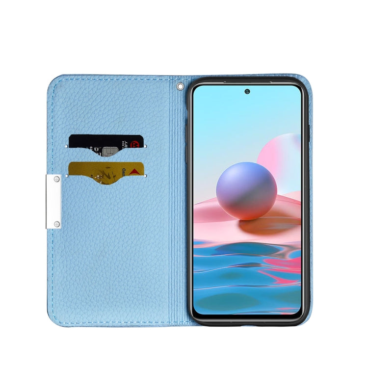 For Xiaomi Redmi Note 10 4G Litchi Texture Horizontal Flip Leather Case with Holder & Card Slots
