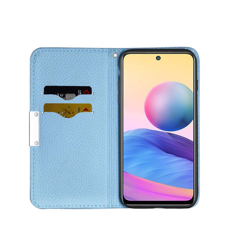 For Xiaomi Redmi Note 10 5G Litchi Texture Horizontal Flip Leather Case with Holder & Card Slots
