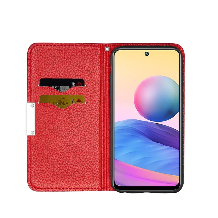 For Xiaomi Redmi Note 10 5G Litchi Texture Horizontal Flip Leather Case with Holder & Card Slots