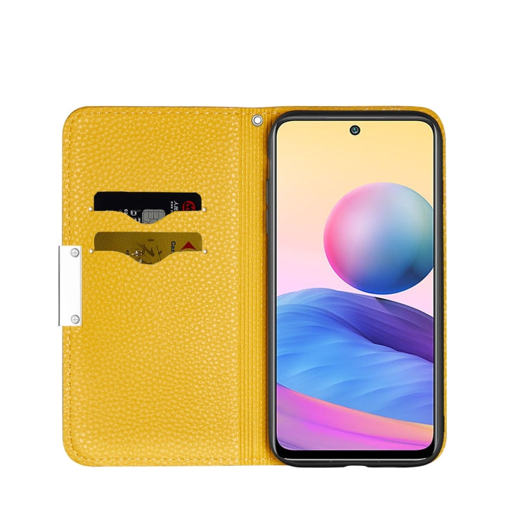 For Xiaomi Redmi Note 10 5G Litchi Texture Horizontal Flip Leather Case with Holder & Card Slots