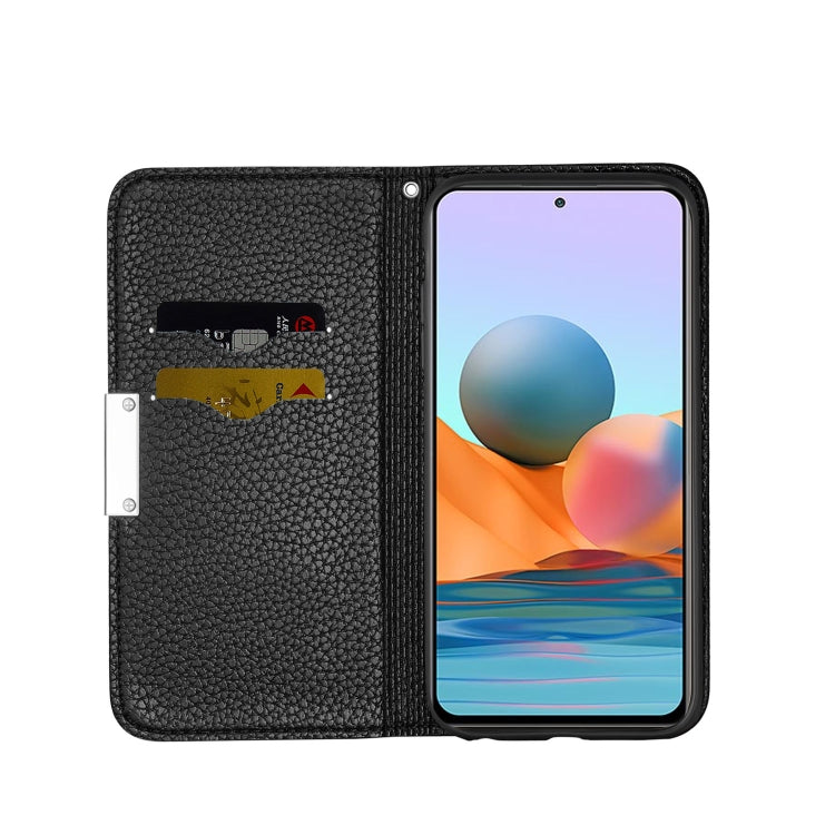 For Xiaomi Redmi Note 10 Pro Litchi Texture Horizontal Flip Leather Case with Holder & Card Slots
