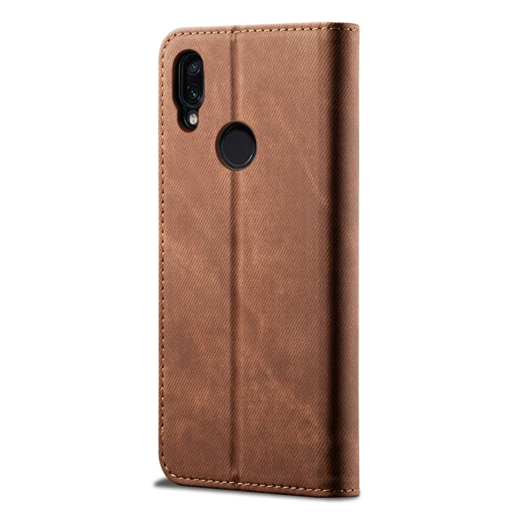 For Xiaomi Redmi 7 Denim Texture Casual Style Horizontal Flip Leather Case with Holder & Card Slots & Wallet