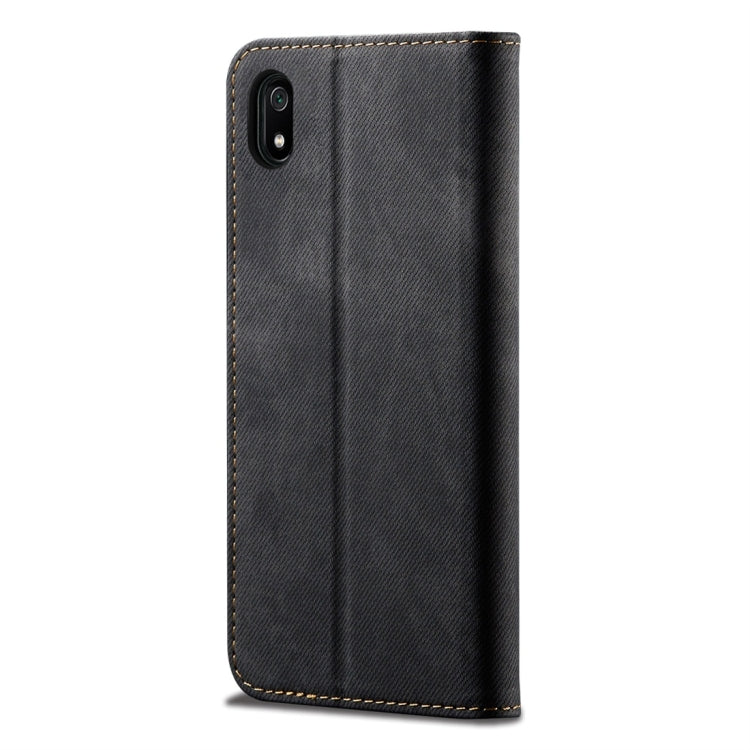 For Xiaomi Redmi 7A Denim Texture Casual Style Horizontal Flip Leather Case with Holder & Card Slots & Wallet