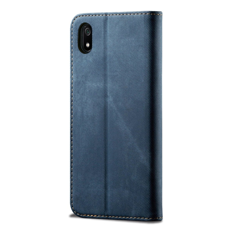 For Xiaomi Redmi 7A Denim Texture Casual Style Horizontal Flip Leather Case with Holder & Card Slots & Wallet
