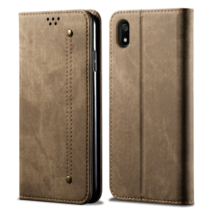 For Xiaomi Redmi 7A Denim Texture Casual Style Horizontal Flip Leather Case with Holder & Card Slots & Wallet