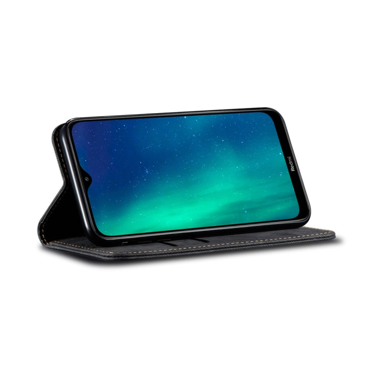 For Xiaomi Redmi 8 Denim Texture Casual Style Horizontal Flip Leather Case with Holder & Card Slots & Wallet