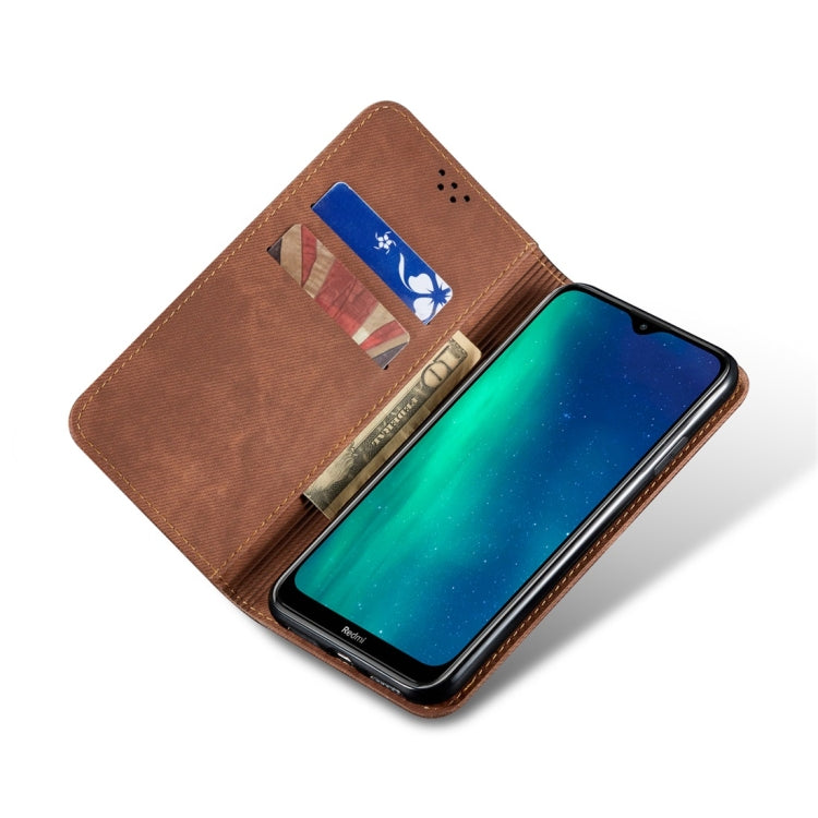 For Xiaomi Redmi 8 Denim Texture Casual Style Horizontal Flip Leather Case with Holder & Card Slots & Wallet